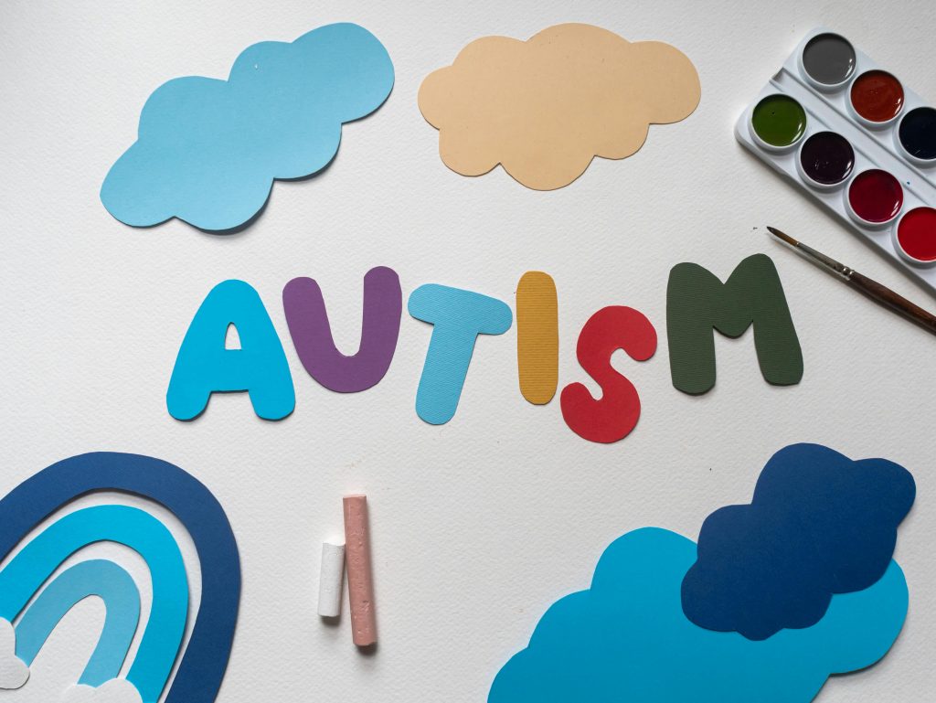 Creative image displaying the word autism